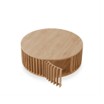 Okrągły stolik kawowy drewniany Giostra dębowy meble FONDU