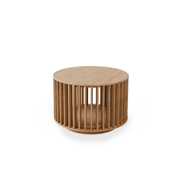 Okrągły stolik kawowy z drewna Giostra 55 meble FONDU